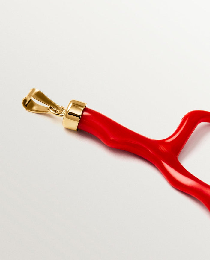 Charm con coral natural