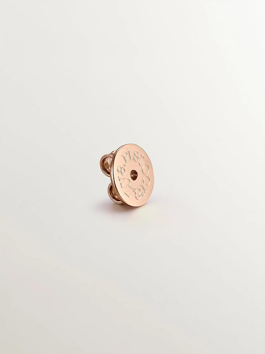 Mini presión para cierre estilo mariposa de plata 925 bañada en oro rosa de 18K