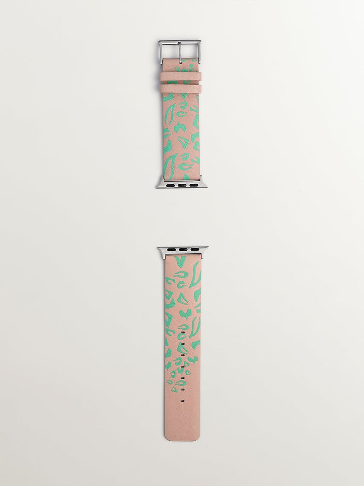 Correa Apple Watch cuero animal print