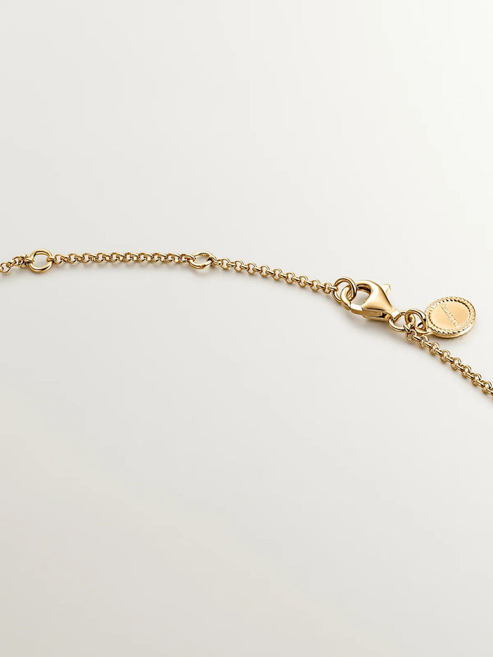 Colgante de plata 925 bañada en oro amarillo de 18K con cruz
