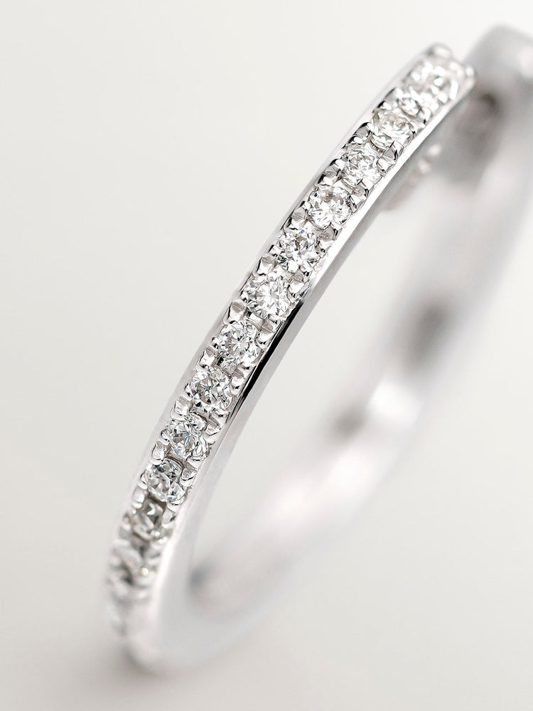 Pendiente aro diamantes 0,09 ct  oro blanco