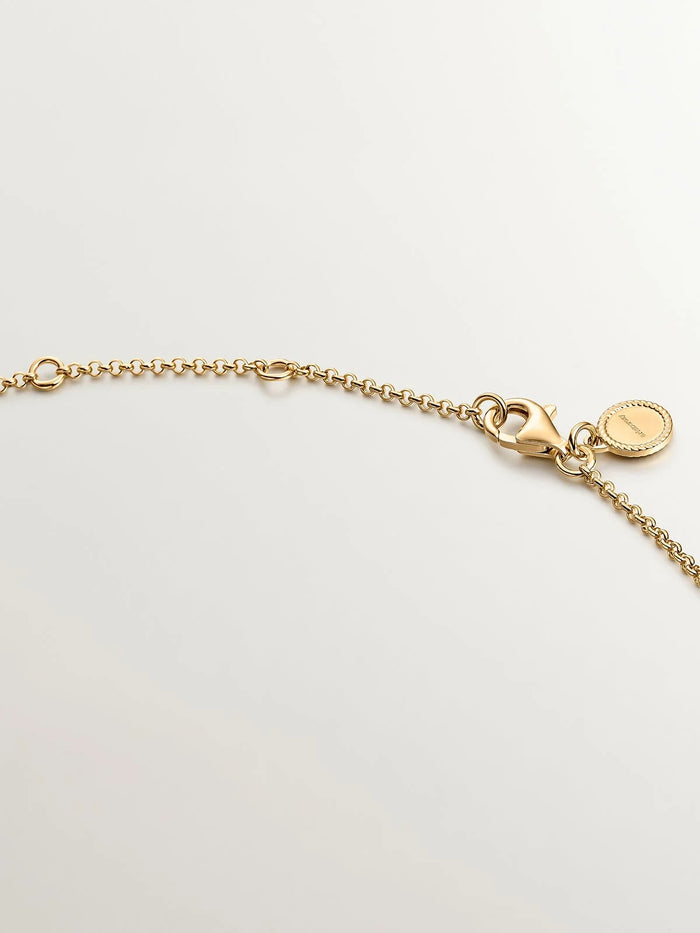 Colgante de plata 925 bañada en oro amarillo de 18K con infinito