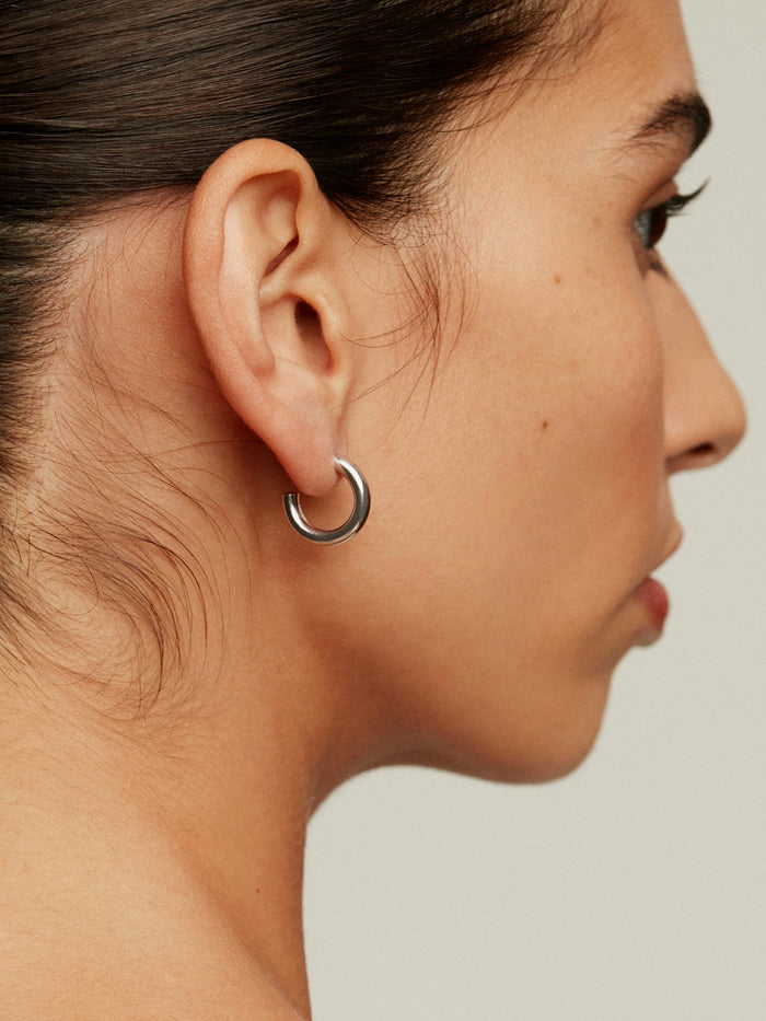 Pendientes de aro pequeños de plata 925