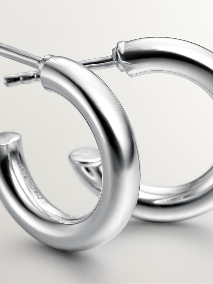 Pendientes de aro pequeños de plata 925