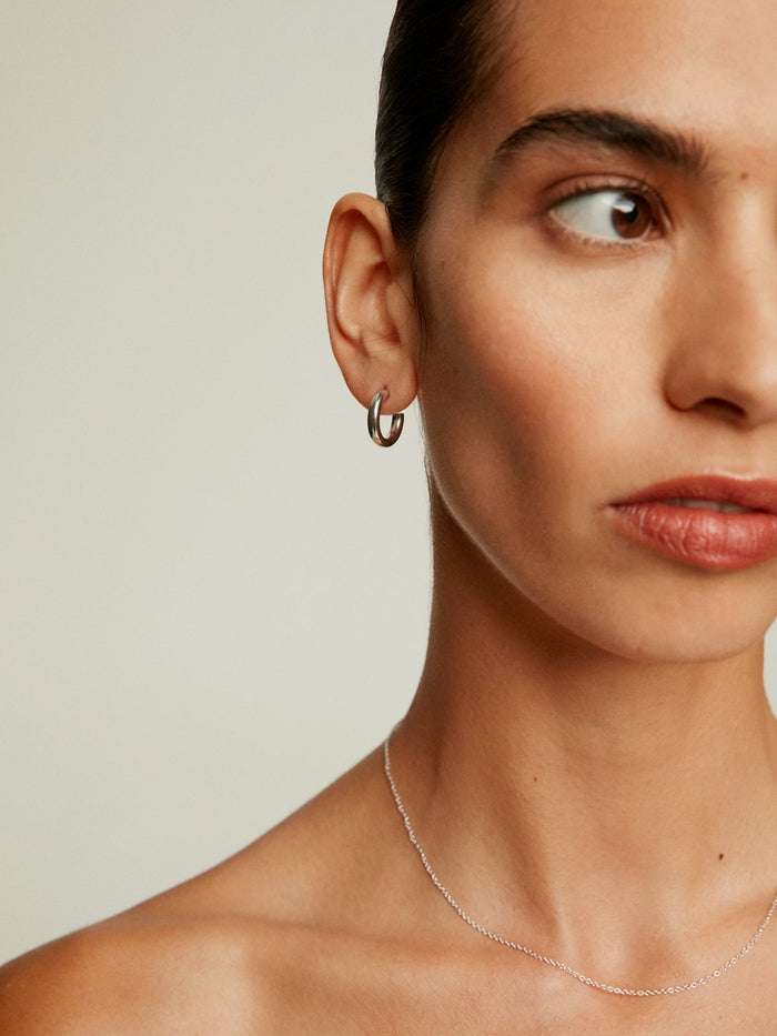 Pendientes de aro pequeños de plata 925