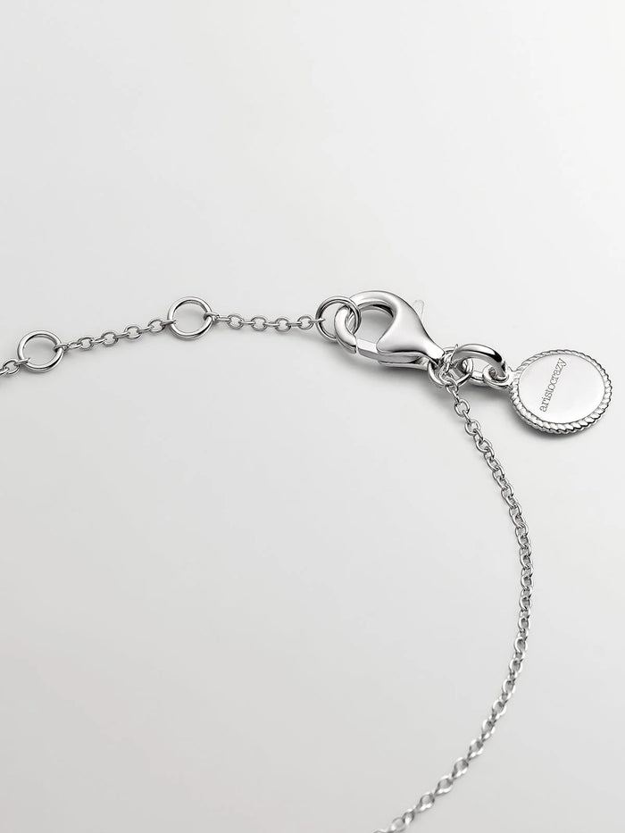 Pulsera de plata 925 con círculo de espinelas negras