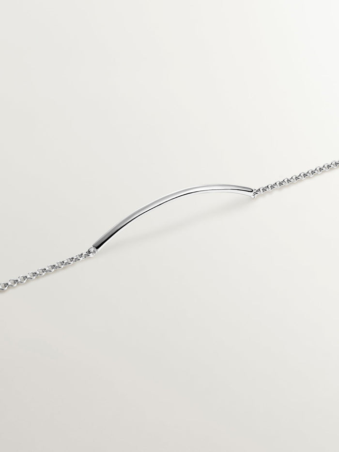 Pulsera de plata 925 con forma de tubo