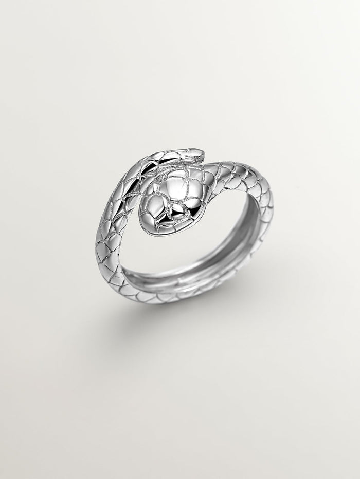 Anillo serpiente plata