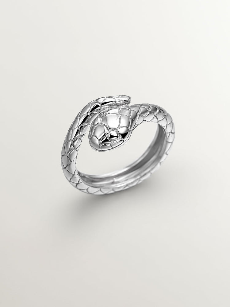 Anillo serpiente plata