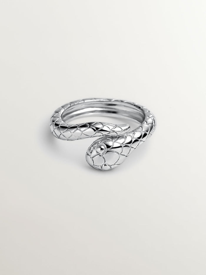 Anillo serpiente plata