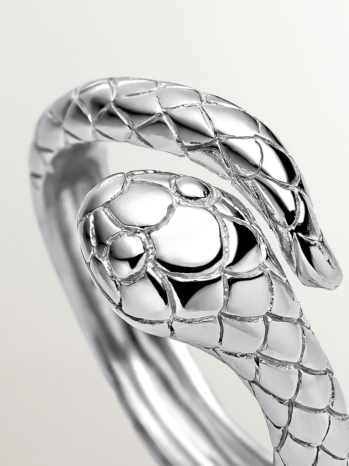 Anillo serpiente plata
