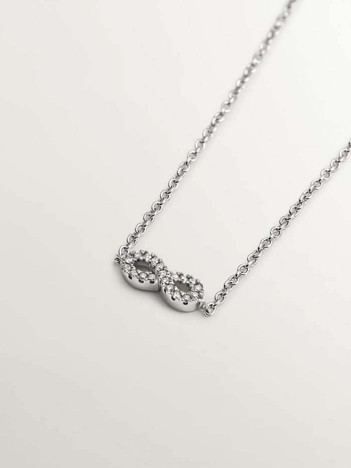 Pulsera infinito diamantes 0,05 ct  oro blanco
