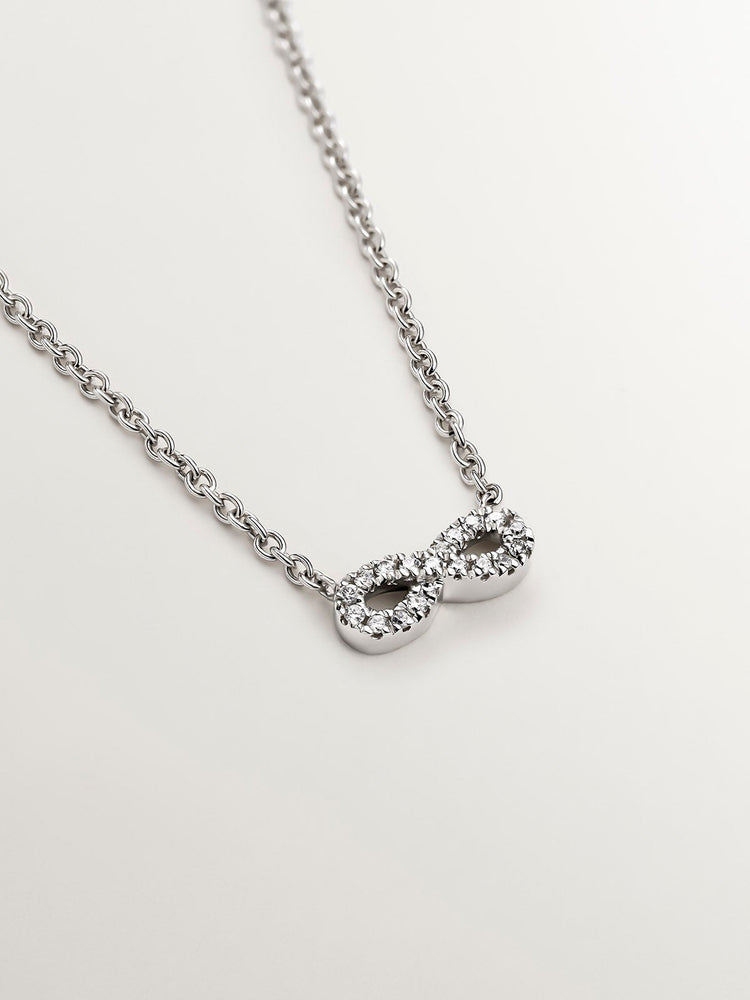 Colgante infinito diamantes 0,05 ct  oro blanco