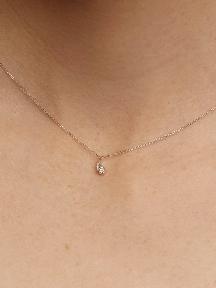 Colgante diamante 0,061 ct  oro blanco 9 kt