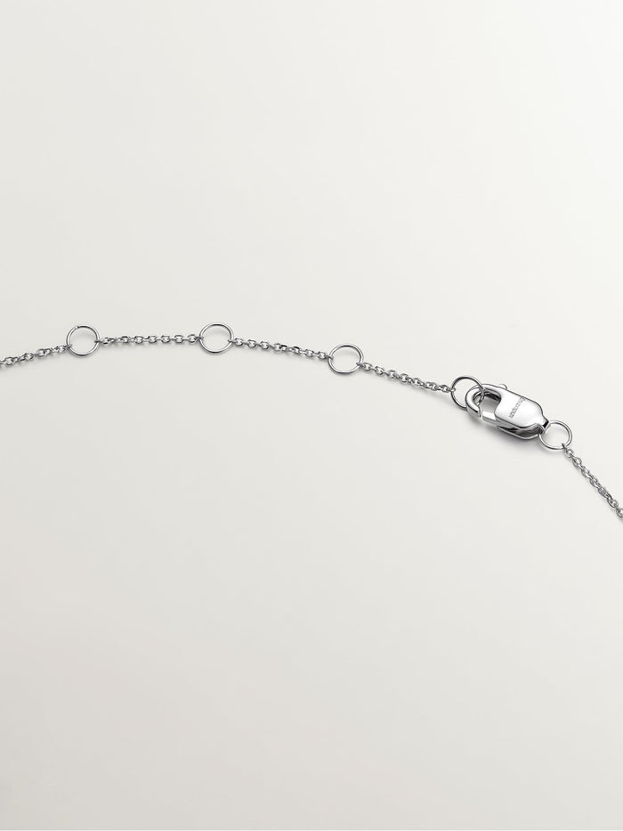 Colgante diamante 0,061 ct  oro blanco 9 kt