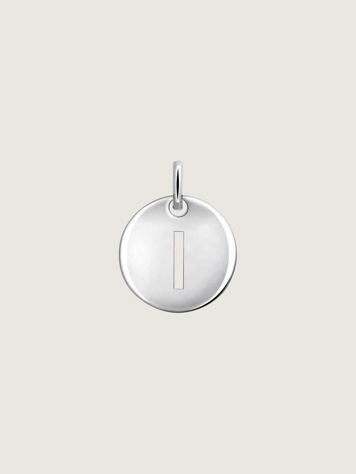 Charm medalla inicial I plata  