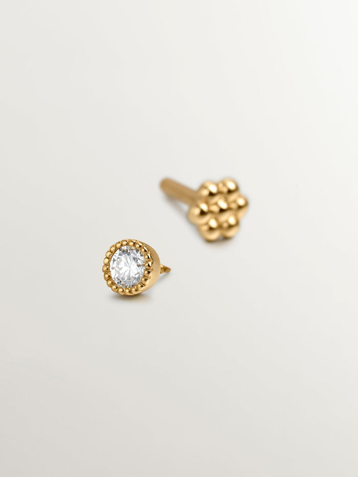 Piercing de oro amarillo de 18K con diamante 0,048 cts