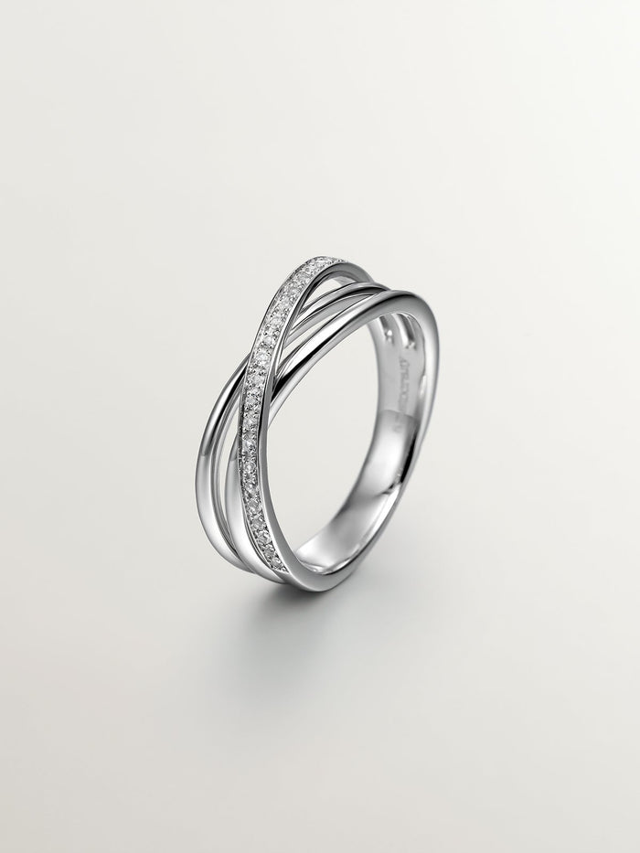 Anillo multibrazo pequeño plata