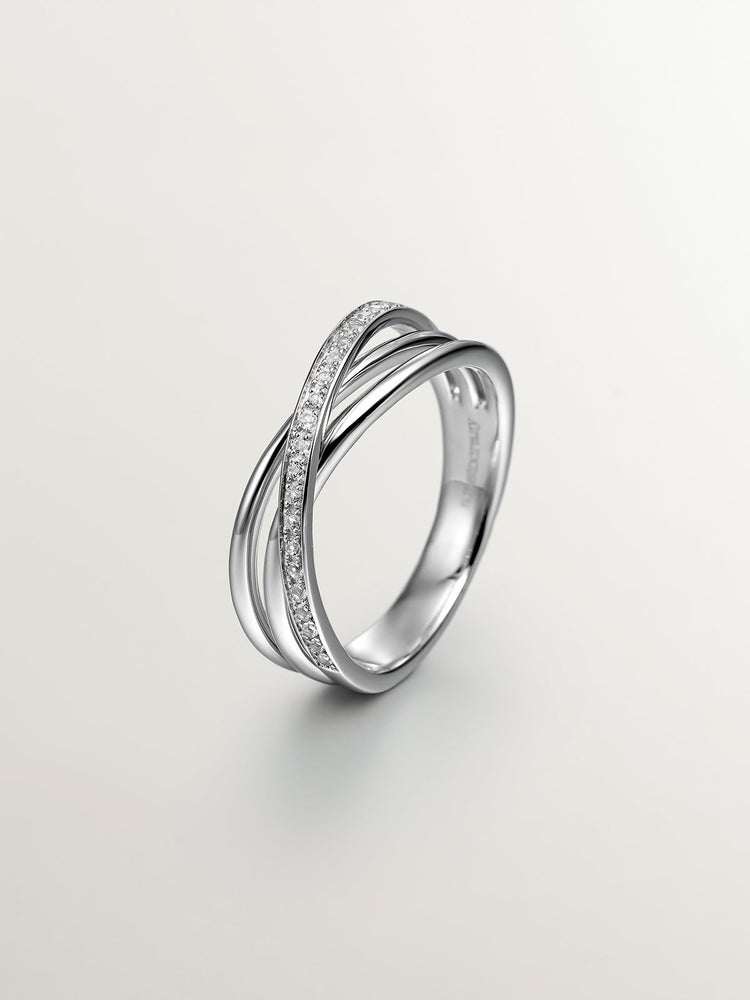 Anillo multibrazo pequeño plata