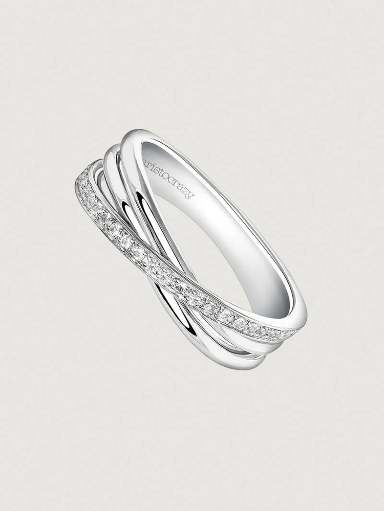 Anillo multibrazo pequeño plata