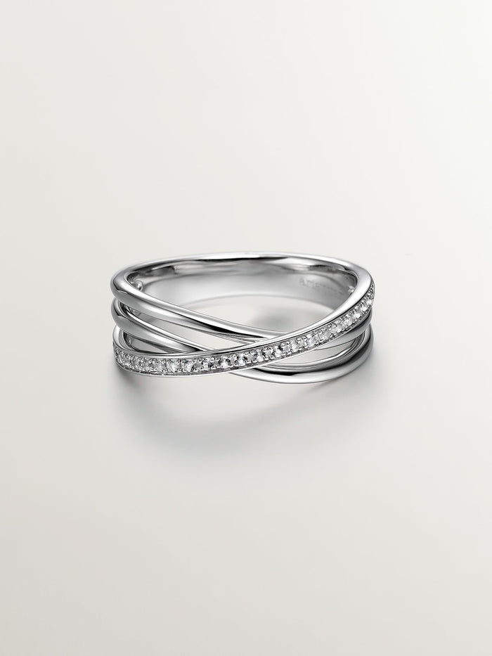 Anillo multibrazo pequeño plata