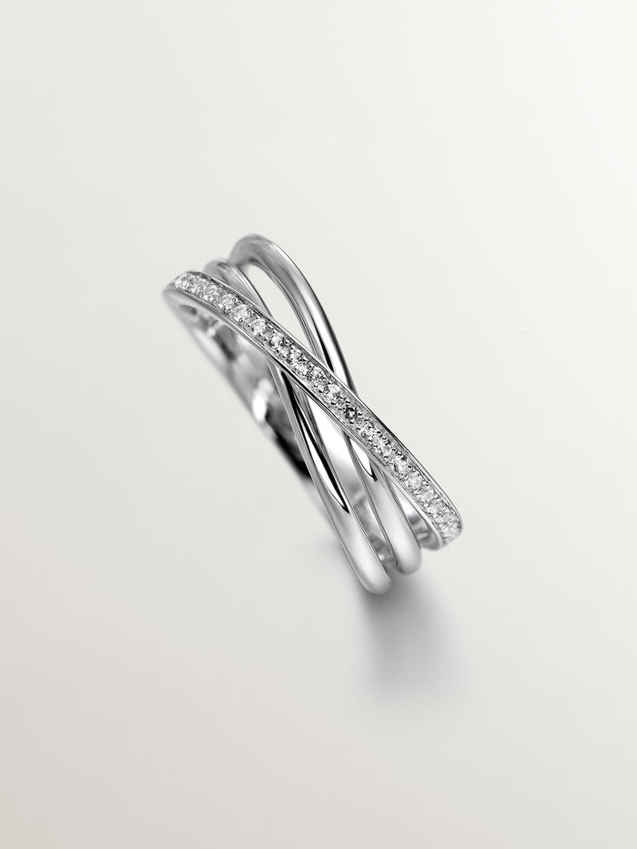 Anillo multibrazo pequeño plata
