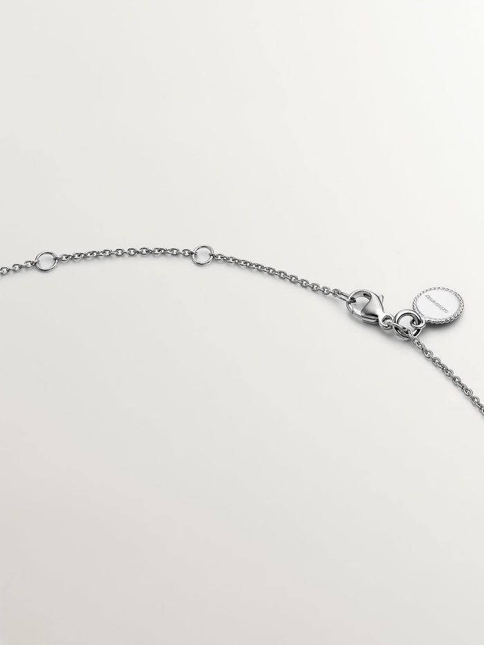 Colgante de plata 925 con círculos y topacios blancos