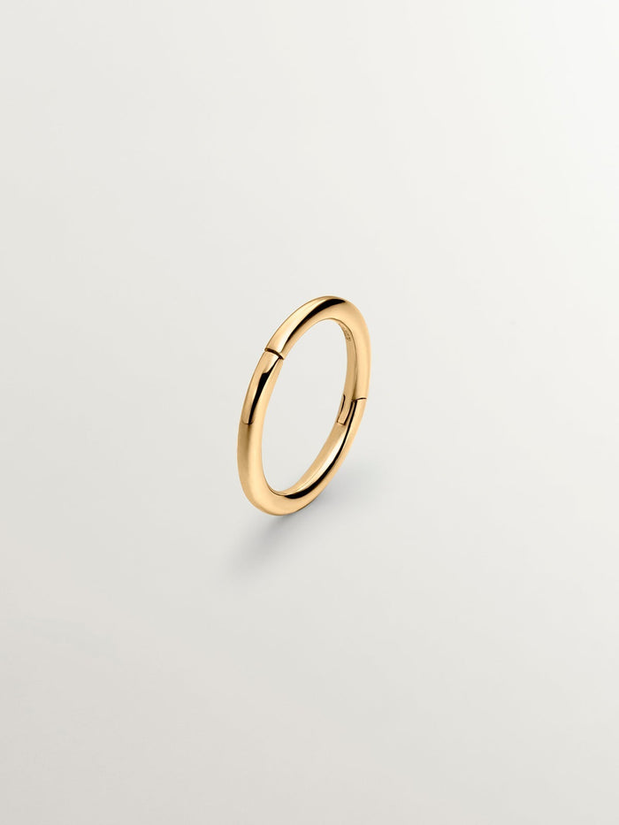 Pendiente de aro individual de oro amarillo de 9K