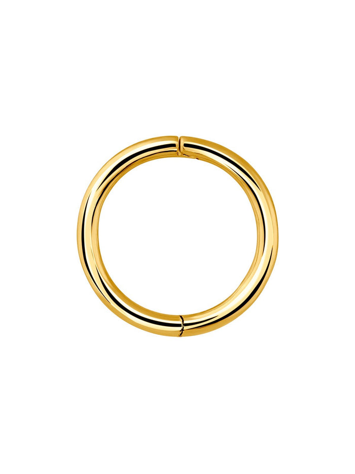 Pendiente de aro individual de oro amarillo de 9K