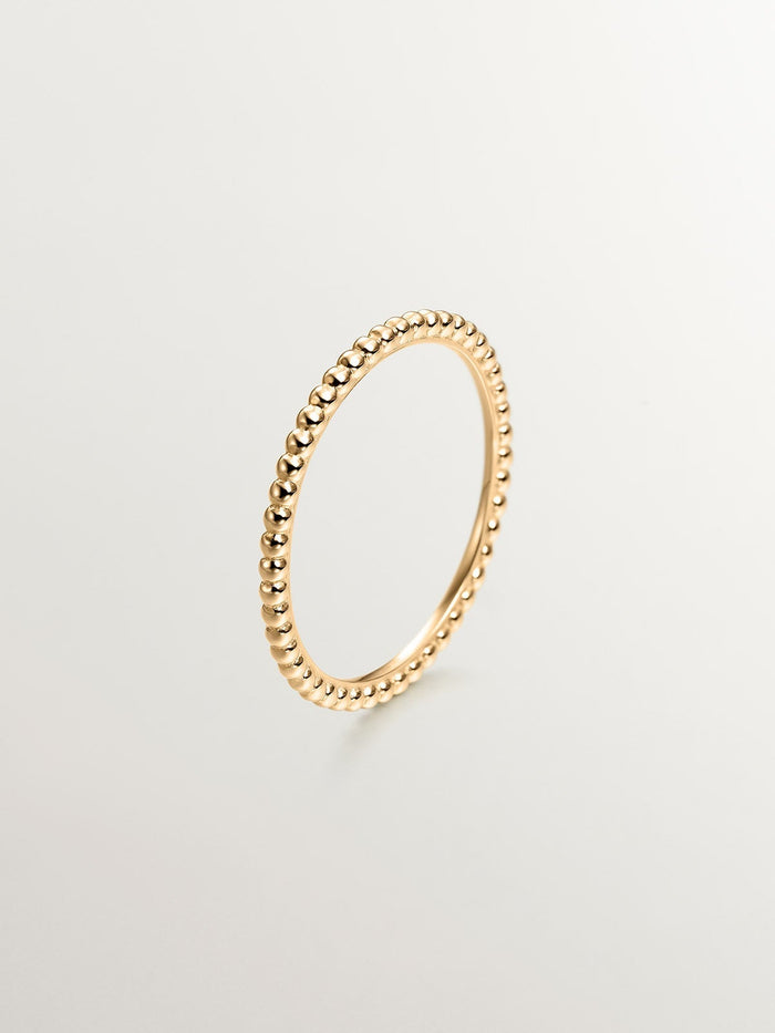 Anillo minimalista esferas oro 9 kt
