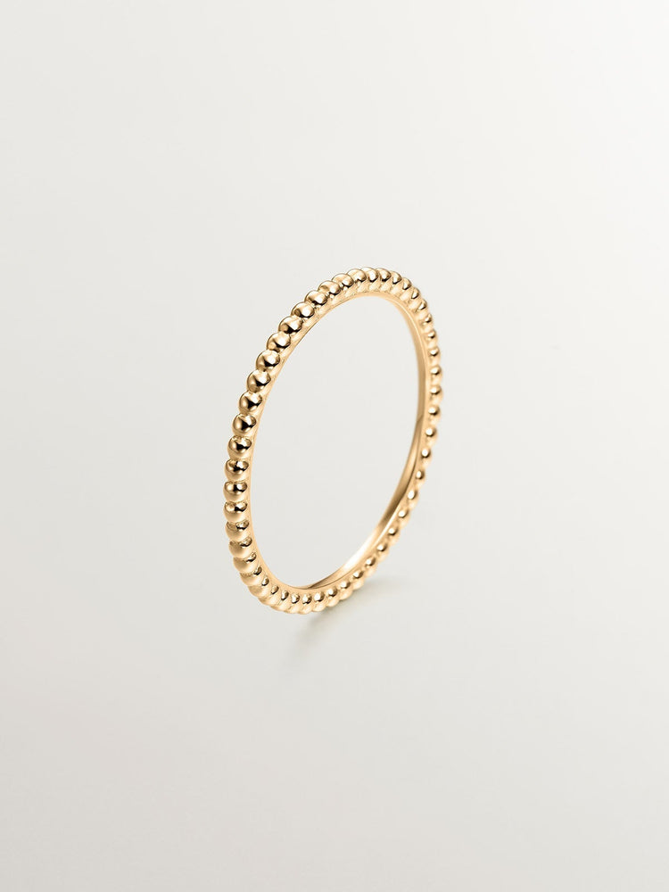 Anillo minimalista esferas oro 9 kt