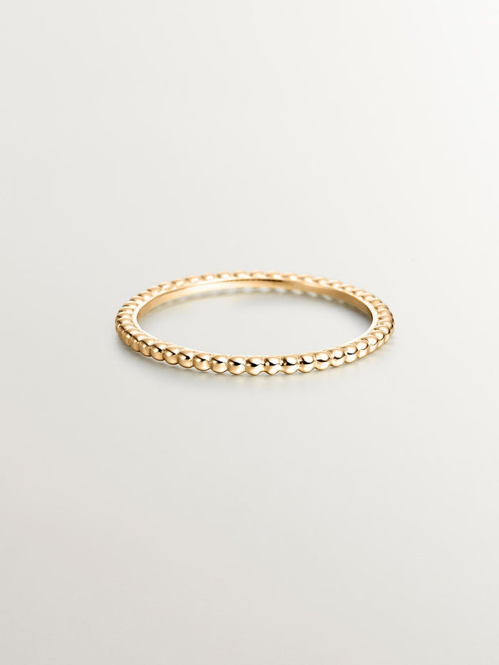 Anillo minimalista esferas oro 9 kt