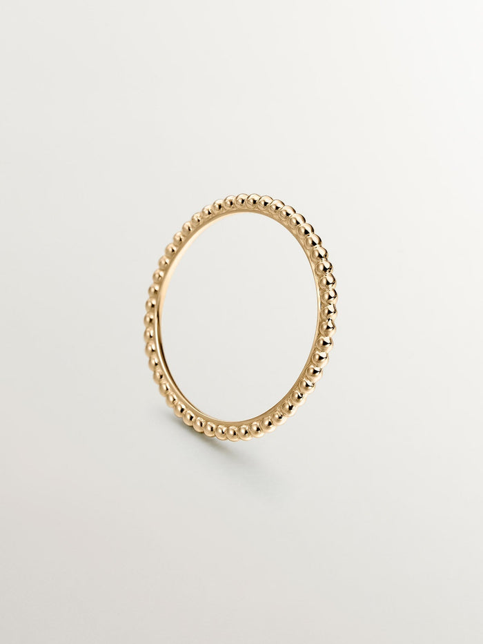 Anillo minimalista esferas oro 9 kt