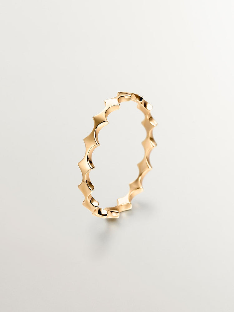 Anillo rombos oro 9 kt