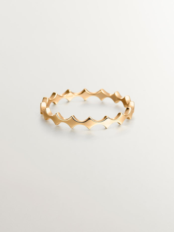 Anillo rombos oro 9 kt