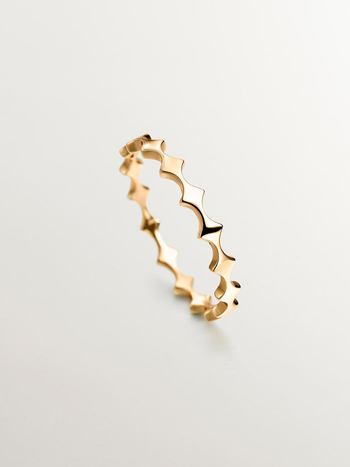 Anillo rombos oro 9 kt