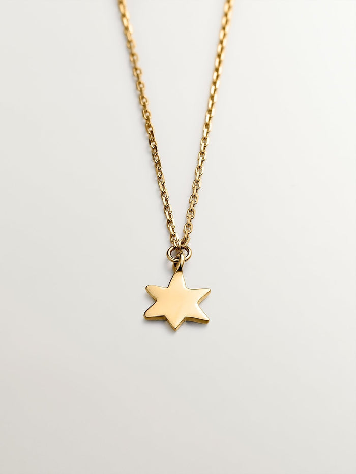 Colgante de oro amarillo de 9K con estrella