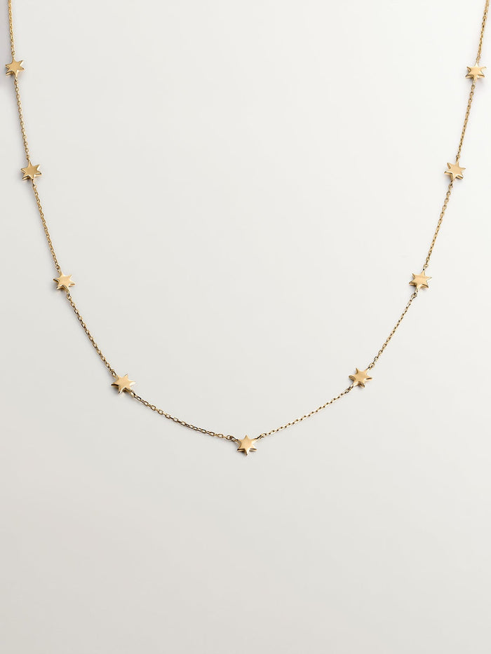 Collar estrellas oro 9 kt