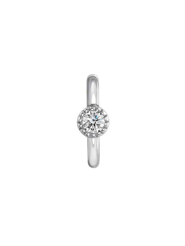 Piercing aro diamante 0,014 ct oro blanco 9 kt