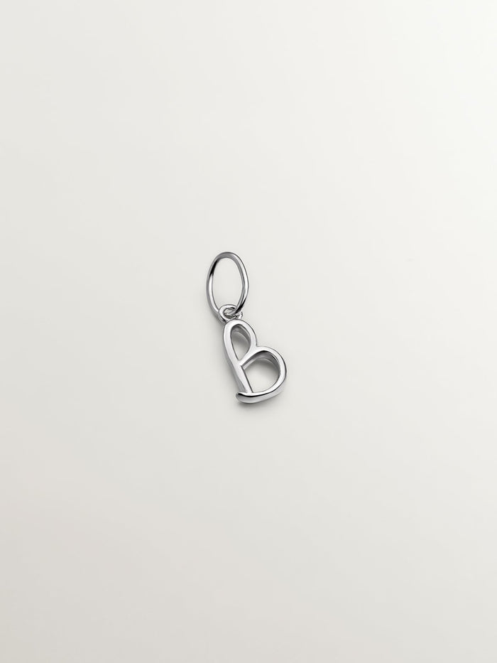 Charm letra B plata  