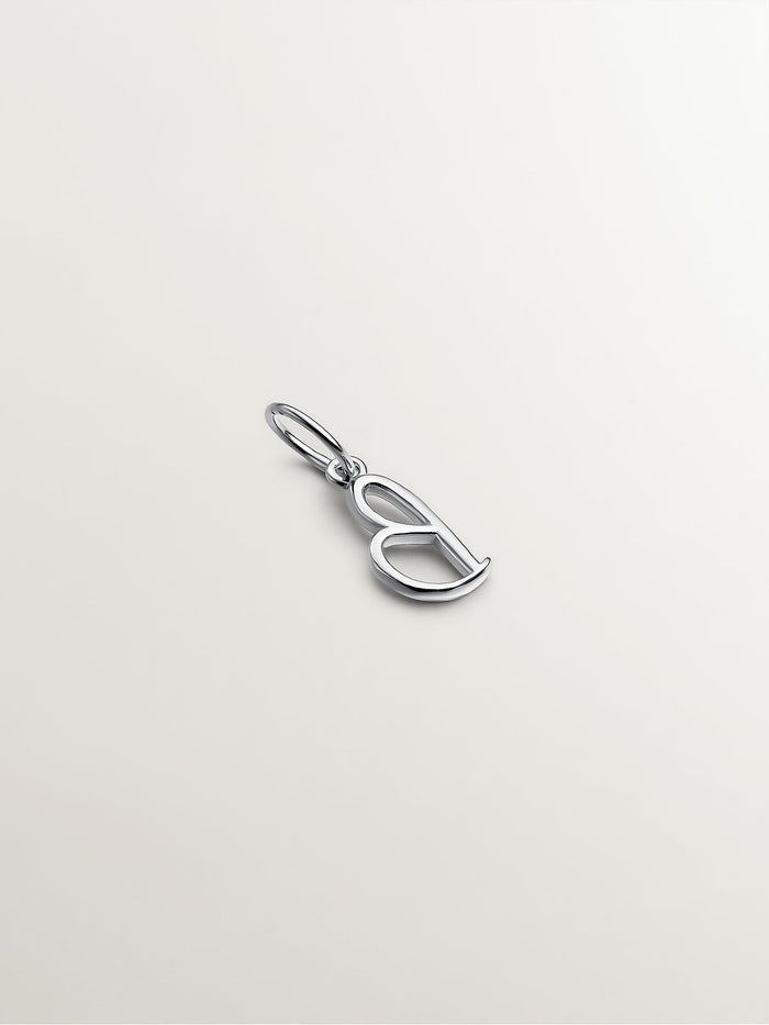 Charm letra B plata  