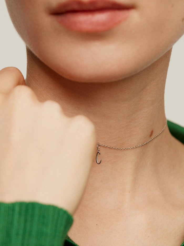 Charm letra C plata  