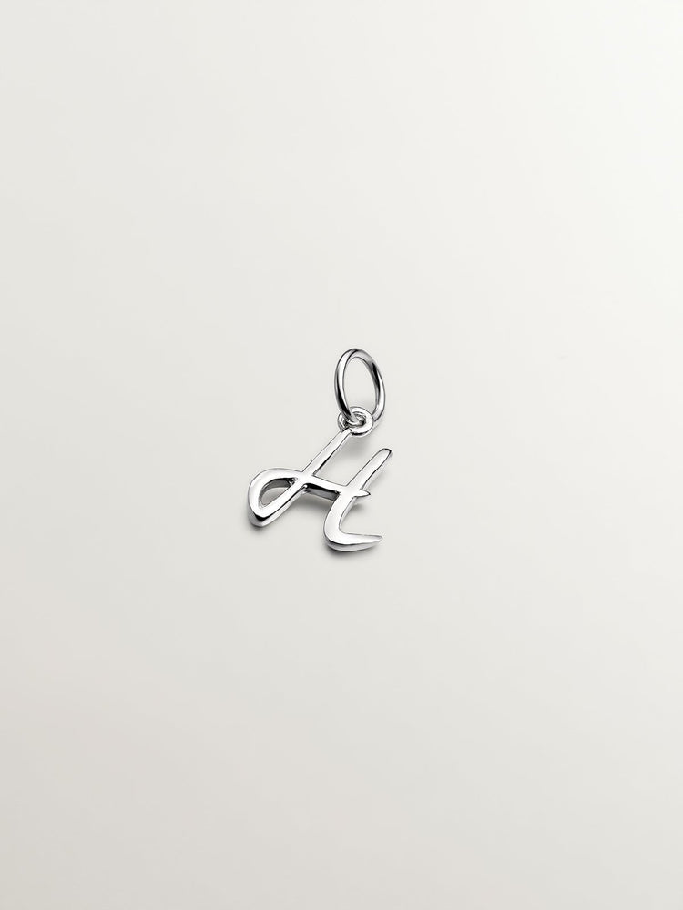 Charm letra H plata  