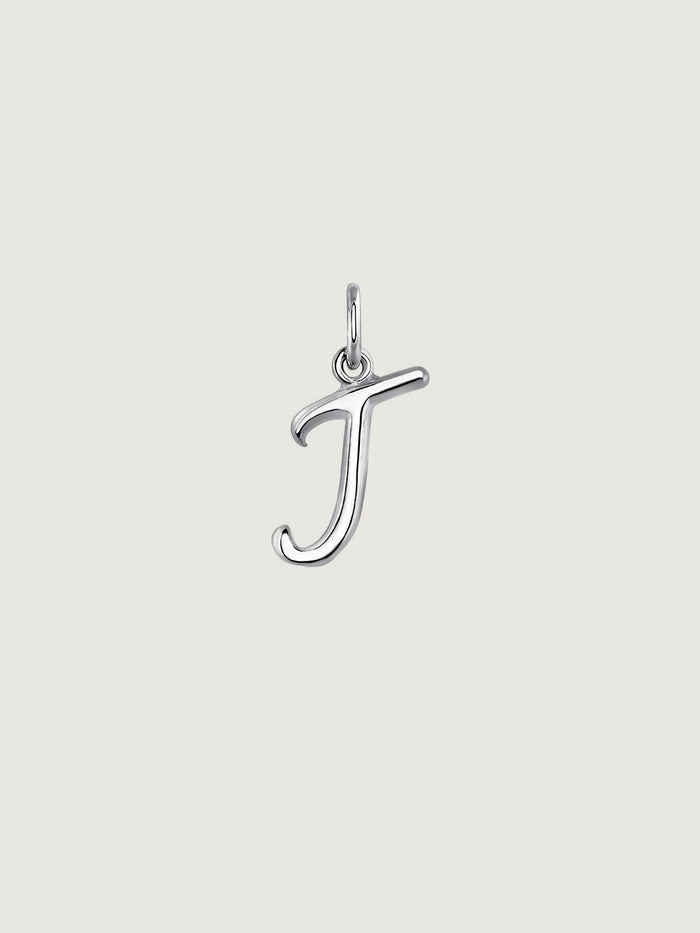 Charm letra J plata  