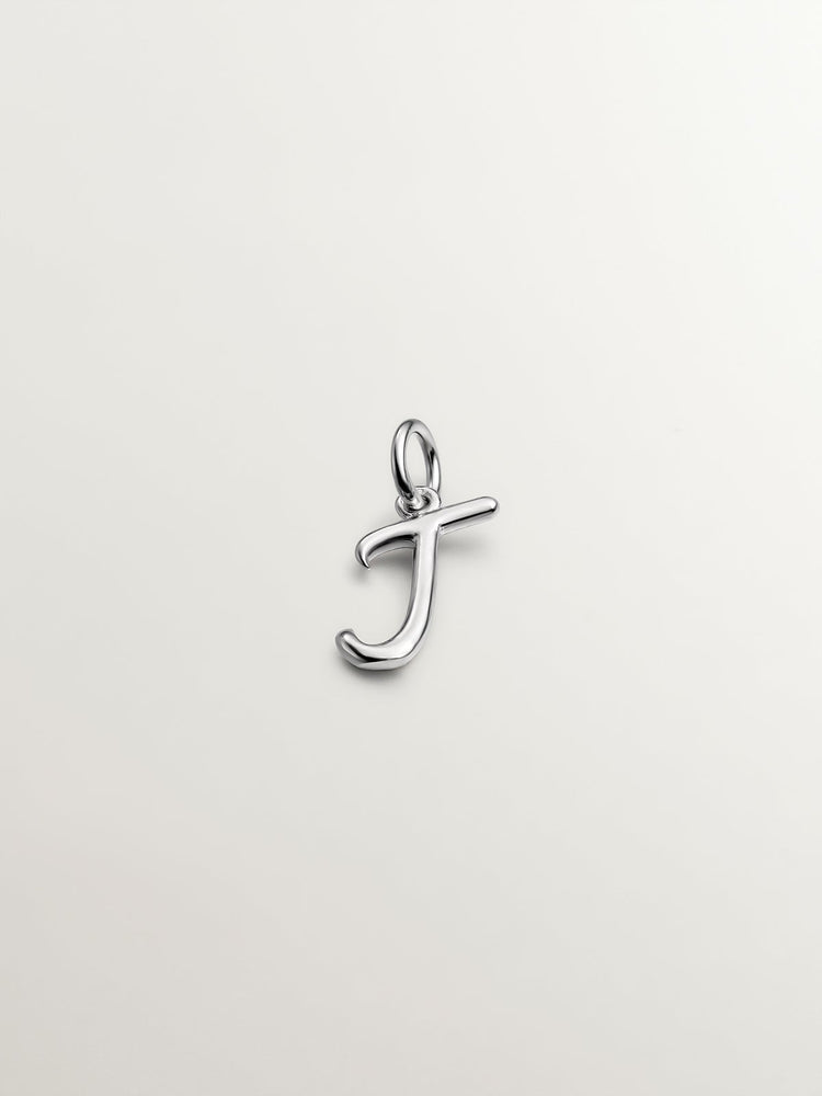 Charm letra J plata  