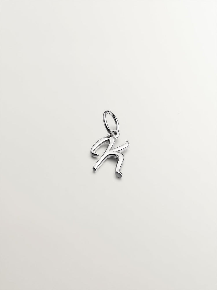Charm letra K plata  
