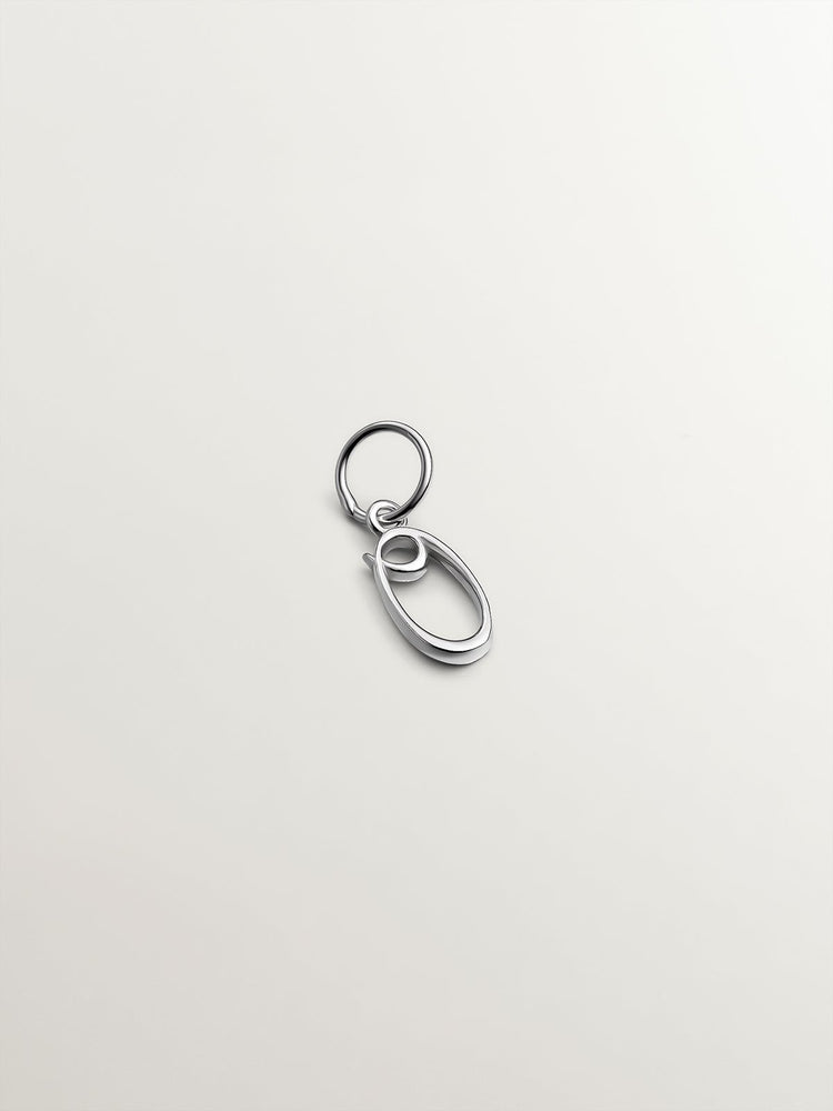 Charm letra O plata  
