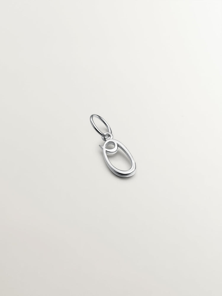 Charm letra O plata  