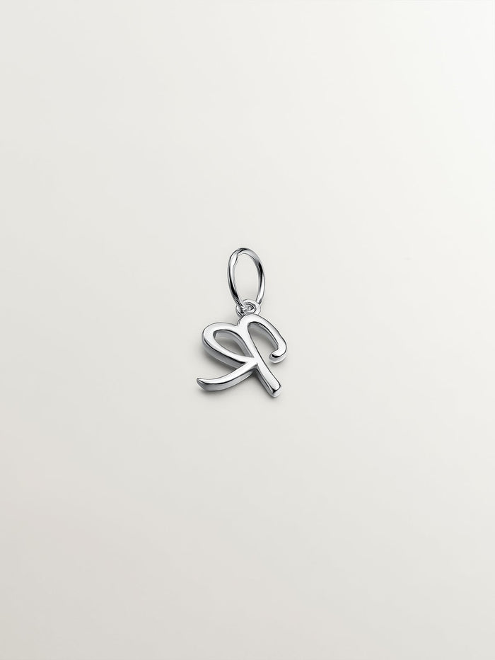 Charm letra R plata  