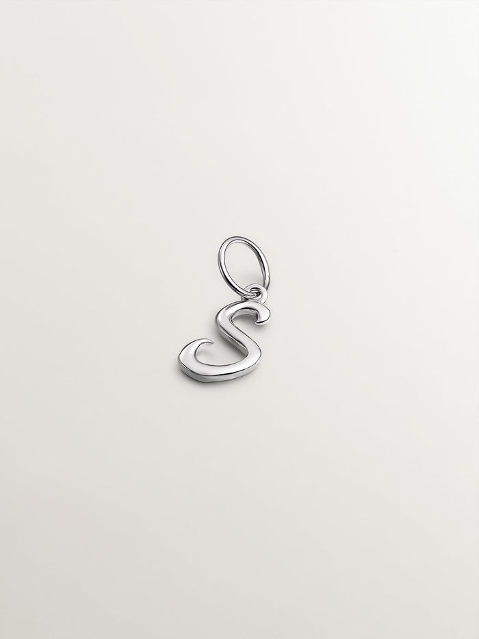 Charm letra S plata  